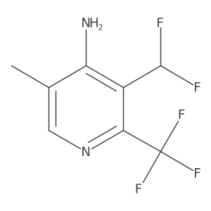 3-(Difluoromethyl)-5-methyl-2-(trifluoromethyl)pyridin-4-amine结构式
