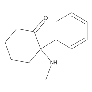 (2R)-2-(Methylamino)-2-phenylcyclohexanone Structure