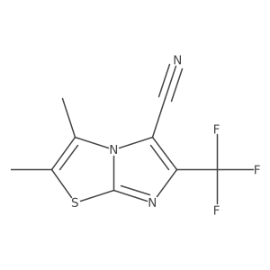 2,3-Dimethyl-6-(trifluoromethyl)imidazo[2,1-b]thiazole-5-carbonitrile Structure