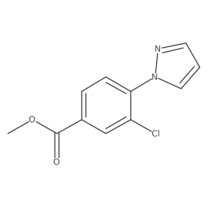 Methyl 3-chloro-4-(1H-pyrazol-1-yl)benzoate结构式