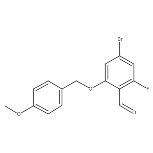 2-(4-Methoxybenzyloxy)-4-bromo-6-fluorobenzaldehyde结构式