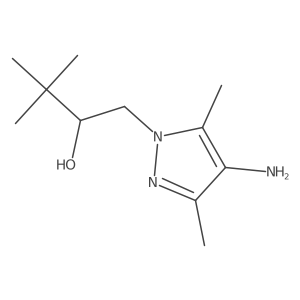 1-(4-amino-3,5-dimethyl-1H-pyrazol-1-yl)-3,3-dimethylbutan-2-ol结构式