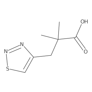 2,2-Dimethyl-3-(1,2,3-thiadiazol-4-yl)propanoic acid Structure