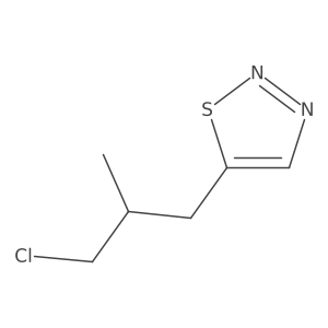 5-(3-Chloro-2-methylpropyl)-1,2,3-thiadiazole Structure