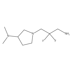 1-(3-amino-2,2-difluoropropyl)-N,N-dimethylpyrrolidin-3-amine Structure