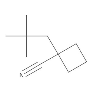 1-(2,2-Dimethylpropyl)cyclobutane-1-carbonitrile Structure