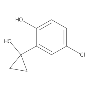4-Chloro-2-(1-hydroxycyclopropyl)phenol结构式