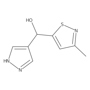 (3-Methyl-1,2-thiazol-5-yl)(1H-pyrazol-4-yl)methanol结构式