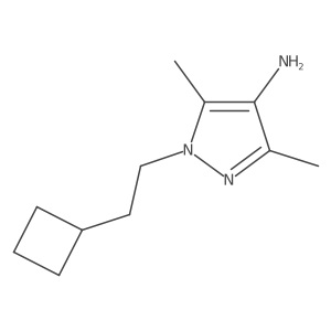 1-(2-Cyclobutylethyl)-3,5-dimethyl-1H-pyrazol-4-amine Structure