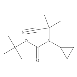 tert-butyl N-(1-cyano-1-methylethyl)-N-cyclopropylcarbamate Structure