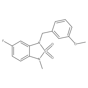 5-Fluoro-3-(3-methoxybenzyl)-1-methyl-1,3-dihydrobenzo[c][1,2,5]thiadiazole 2,2-dioxide Structure