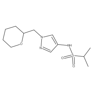 N-(1-((tetrahydro-2H-pyran-2-yl)methyl)-1H-pyrazol-4-yl)propane-2-sulfonamide Structure