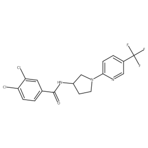 3,4-dichloro-N-(1-(5-(trifluoromethyl)pyridin-2-yl)pyrrolidin-3-yl)benzamide Structure