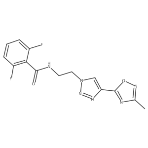 2,6-difluoro-N-(2-(4-(3-methyl-1,2,4-oxadiazol-5-yl)-1H-1,2,3-triazol-1-yl)ethyl)benzamide Structure