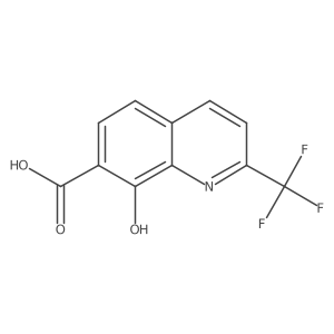 8-Hydroxy-2-(trifluoromethyl)quinoline-7-carboxylic acid结构式