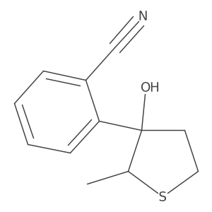 2-(3-Hydroxy-2-methylthiolan-3-yl)benzonitrile结构式