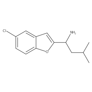 (1S)-1-(5-Chloro-1-benzofuran-2-yl)-3-methylbutan-1-amine Structure