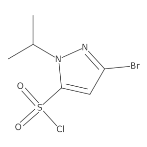 3-bromo-1-(propan-2-yl)-1H-pyrazole-5-sulfonyl chloride结构式