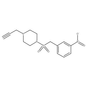 1-[(3-Nitrophenyl)methanesulfonyl]-4-(prop-2-yn-1-yl)piperazine Structure