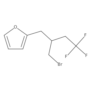2-(2-(Bromomethyl)-4,4,4-trifluorobutyl)furan Structure