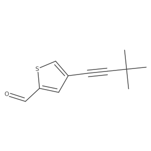 4-(3,3-Dimethylbut-1-yn-1-yl)thiophene-2-carbaldehyde结构式