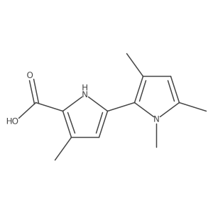 3-methyl-5-(1,3,5-trimethylpyrrol-2-yl)-1H-pyrrole-2-carboxylic acid结构式