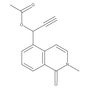 5-[1-(Acetyloxy)-2-propyn-1-yl]-2-methyl-1(2h)-isoquinolinone结构式