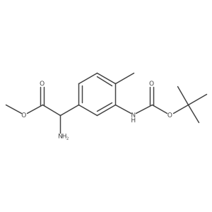 Methyl 2-amino-2-(3-{[(tert-butoxy)carbonyl]amino}-4-methylphenyl)acetate结构式