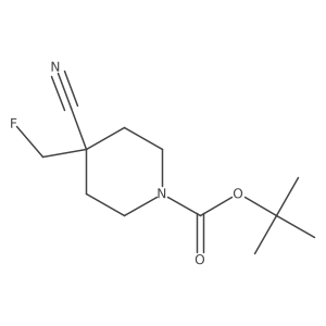 1-Piperidinecarboxylic acid, 4-cyano-4-(fluoromethyl)-, 1,1-dimethylethyl ester结构式