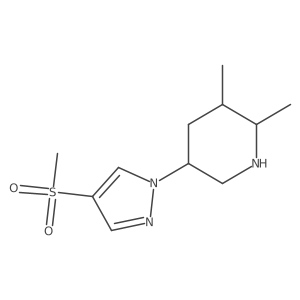 5-(4-methanesulfonyl-1H-pyrazol-1-yl)-2,3-dimethylpiperidine Structure