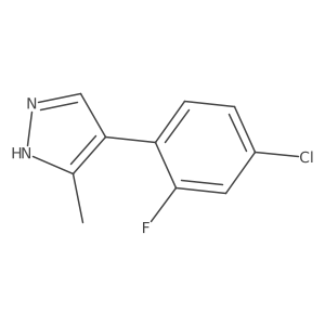 4-(4-chloro-2-fluorophenyl)-3-methyl-1H-pyrazole结构式
