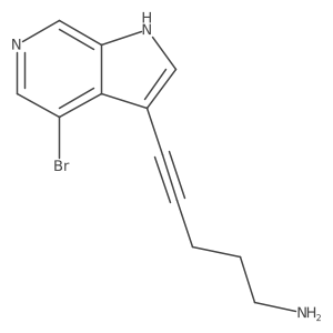 5-{4-bromo-1H-pyrrolo[2,3-c]pyridin-3-yl}pent-4-yn-1-amine结构式