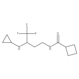 N-[3-(cyclopropylamino)-4,4,4-trifluorobutyl]cyclobutanecarboxamide结构式