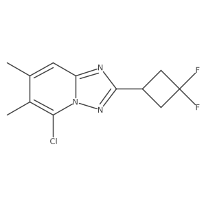 5-Chloro-2-(3,3-difluorocyclobutyl)-6,7-dimethyl-[1,2,4]triazolo[1,5-a]pyridine Structure