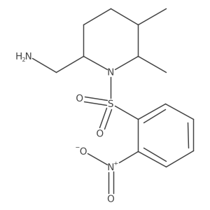 1-[5,6-Dimethyl-1-(2-nitrobenzenesulfonyl)piperidin-2-yl]methanamine Structure