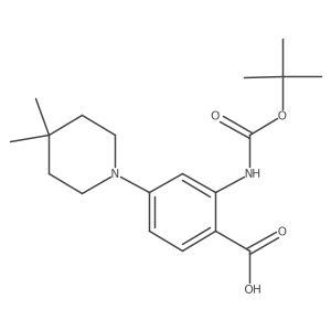 2-{[(Tert-butoxy)carbonyl]amino}-4-(4,4-dimethylpiperidin-1-yl)benzoic acid结构式