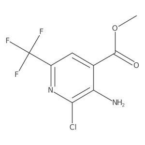 Methyl 3-amino-2-chloro-6-(trifluoromethyl)pyridine-4-carboxylate结构式