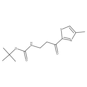 tert-butyl N-[3-(4-methyl-1,3-thiazol-2-yl)-3-oxopropyl]carbamate结构式