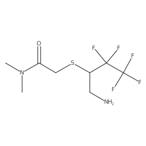 2-[(1-amino-3,3,4,4,4-pentafluorobutan-2-yl)sulfanyl]-N,N-dimethylacetamide结构式