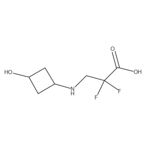 2,2-Difluoro-3-[(3-hydroxycyclobutyl)amino]propanoic acid Structure