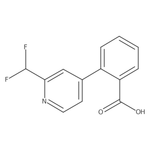 2-[2-(Difluoromethyl)pyridin-4-yl]benzoic acid结构式
