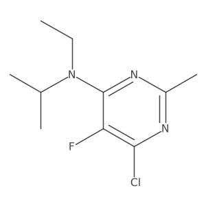 6-chloro-N-ethyl-5-fluoro-2-methyl-N-(propan-2-yl)pyrimidin-4-amine Structure