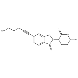 3-[5-(5-Aminopent-1-ynyl)-1-oxo-isoindolin-2-yl]piperidine-2,6-dione Structure