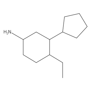 3-Cyclopentyl-4-ethylcyclohexan-1-amine Structure