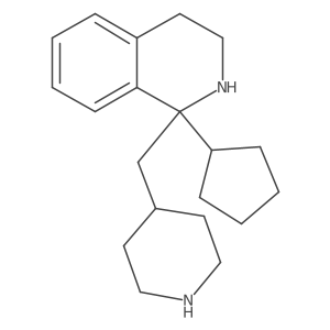 1-Cyclopentyl-1,2,3,4-tetrahydro-1-(4-piperidinylmethyl)isoquinoline结构式