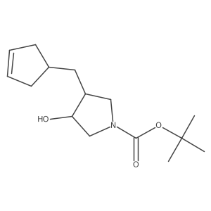 Tert-butyl 3-[(cyclopent-3-en-1-yl)methyl]-4-hydroxypyrrolidine-1-carboxylate Structure