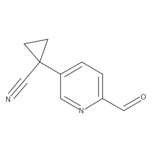 1-(6-Formyl-3-pyridinyl)cyclopropanecarbonitrile Structure