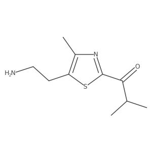 1-[5-(2-Aminoethyl)-4-methyl-1,3-thiazol-2-yl]-2-methylpropan-1-one结构式