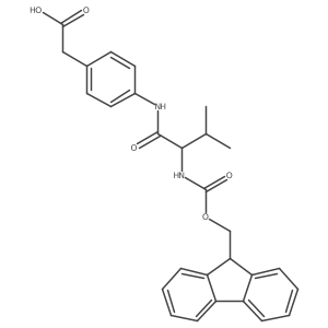 2-{4-[2-({[(9H-fluoren-9-yl)methoxy]carbonyl}amino)-3-methylbutanamido]phenyl}acetic acid结构式