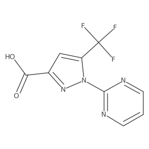 1-(pyrimidin-2-yl)-5-(trifluoromethyl)-1H-pyrazole-3-carboxylic acid Structure